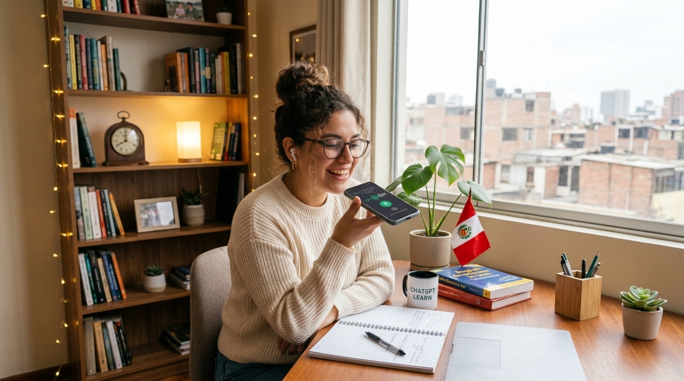 Configurar el modo de voz de ChatGPT para practicar idiomas