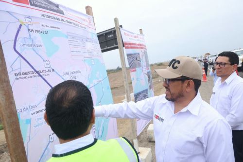 Chiclayo: ministro inspecciona Vía de Evitamiento a pocas semanas de su inauguración