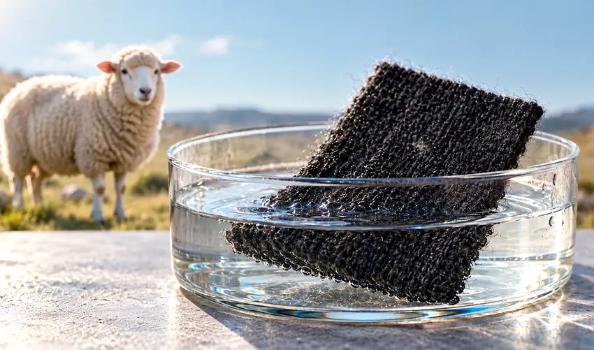 Científicos impresionan al crear un tejido de lana de oveja para obtener agua potable sin electricidad: funcionó 10 horas sin acumular sal